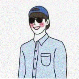 读者头像，深色背景上的刻度尺图形